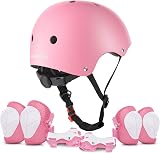 ValueTalks Kids Bike Helmet and Pads Set 7pc Adjustable Black view 1