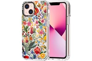MOSNOVO for iPhone 13/14 Case | Military Grade 6.6ft Drop Tested | Clear with in The Garden Design