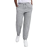 Hanes Womens Essential Jogger Pants, Drawstring Sweatpants for Women, 100% Cotton Jersey, 29"