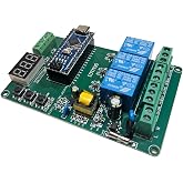 3 Way AC Light Chaser Controller Board, 110&ndash;240VAC, 99 Built-in Modes, Up to 999s Adjustable Timer, 3-Digit Display, Memory Save, External Start/Pause Inputs, for Home and Garden Bulbs