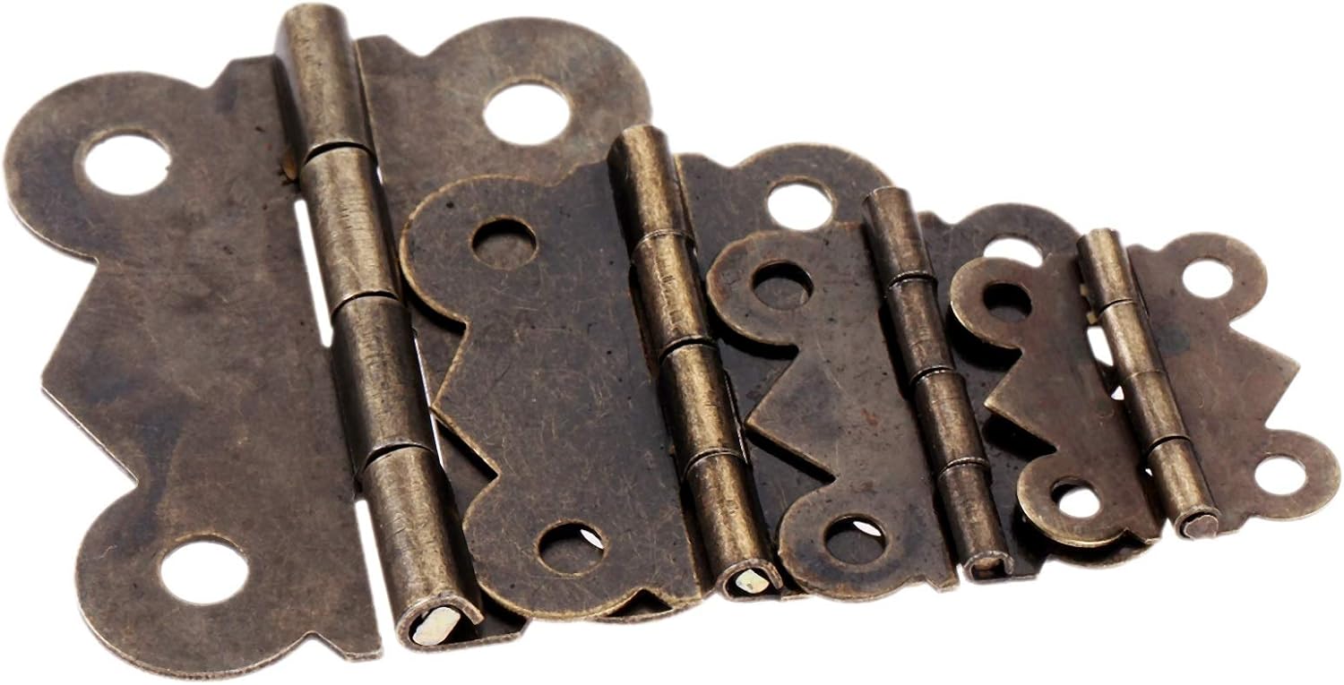 Diseño retro decorativo Gabinete puerta de bronce de la mariposa 10pcs