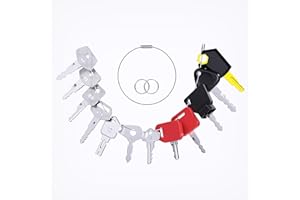 WAH LIN PARTS 12PCS Heavy Equipment Keys Master Set, Replacement Construction Ignition Keys for CAT Caterpillar 5P8500 JCB 14607 Takeuchi H806 John Deere AT195302 Hyster 166 Komatsu 787 Case S450 Hitachi Volvo 777