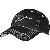 Ford Mustang Black Hat / Cap with Silver Stitching and Adustable Closure