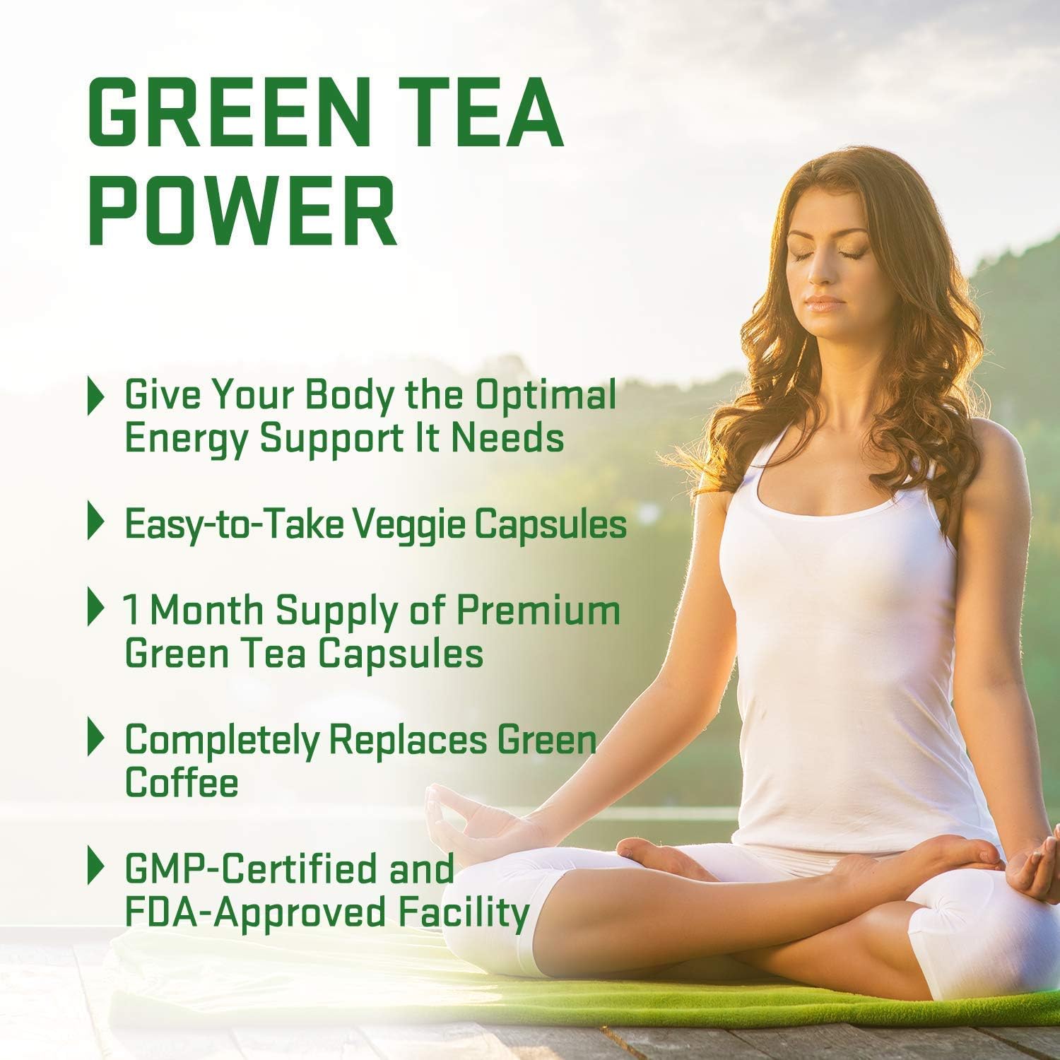Green Tea Extract Pills for Women & Men - Wite EGCG, Garcinia Cambogia, Green Coffee Bean Energy Support, Antioxidant & Immune Booster Support, for Women & Men- (60 Capsules | 1300mg) by BASIC GREENS: Health & Personal Care