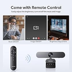 DEPSTECH Webcam 4K, Zoomable Webcam with Microphone