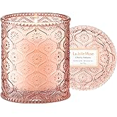 LA JOLIE MUSE Cherry Sakura Candle - Cherry Blossom, Rose, Sandalwood | 6 oz Natural Soy Wax | 40 Hours Clean Burn | Floral Scented Candle | Gift-Ready for Hosts & Gatherings
