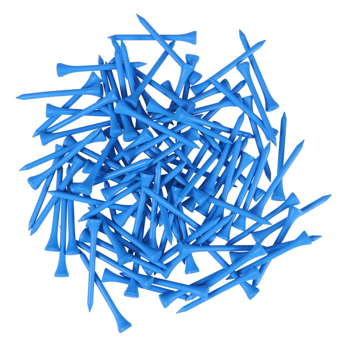 100pcs Golf Tees Wooden Sustainable Durable Driver Tees Long Golf Tees Reduced Friction for Men and Women, 83 mm