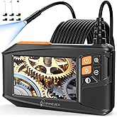 Endoscope Camera with Light, 4.3" HD 1920P Industrial Borescope Inspection Camera, IP67 Waterproof with 8 Adjustable LEDs, 32.8ft Semi-Rigid Snake Cable for Sewer, Automotive Engine, Pipe, HVAC