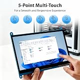 ELECROW 7 Inch Touchscreen Monitor IPS 1024x600 HDMI for Raspberry Pi Windows view 2