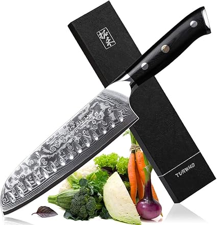 Amazon Com Santoku Knife 7 Inch Japanese 67 Layer Vg 10