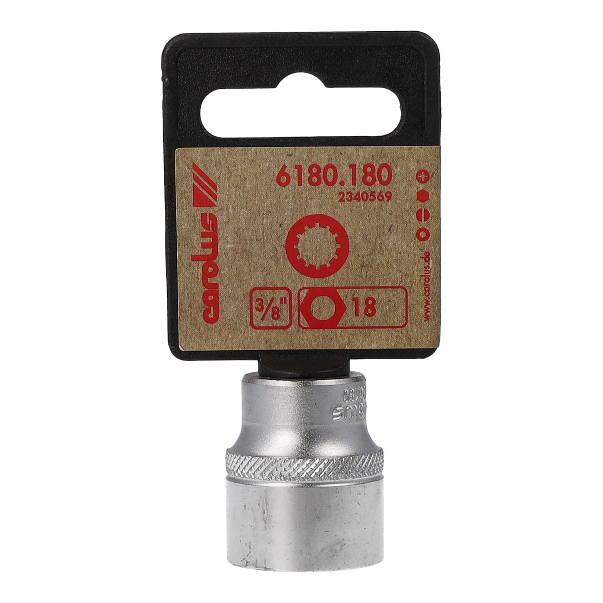 Carolus 5180.160 Hex Socket 3/8 Inch 18 mm Spline 6180.180