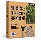 Tree Branch Support Pole &amp; Crutch &ndash; Protect Limbs from Breaking (1-Pack) | Holds Up To 100 Lbs &amp; Adjusts 16"&ndash;74", Lightweight Aluminum, Props Up Heavy or Leaning Fruit Limbs