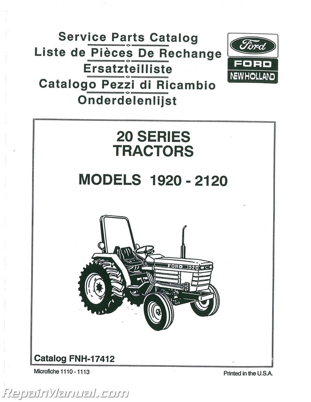 fo p 1920 2120 ford 1920 2120 tractor parts manual manufacturer rh amazon  com Ford 2000 Tractor Wiring Harness Ford 8N Wiring Harness