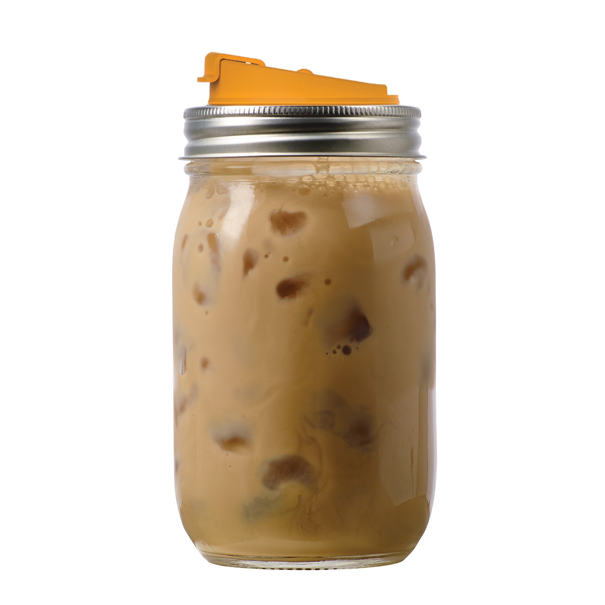 Photo 1 of Jarware Drink, Orange Lid for Regular-Mouth Mason Jars