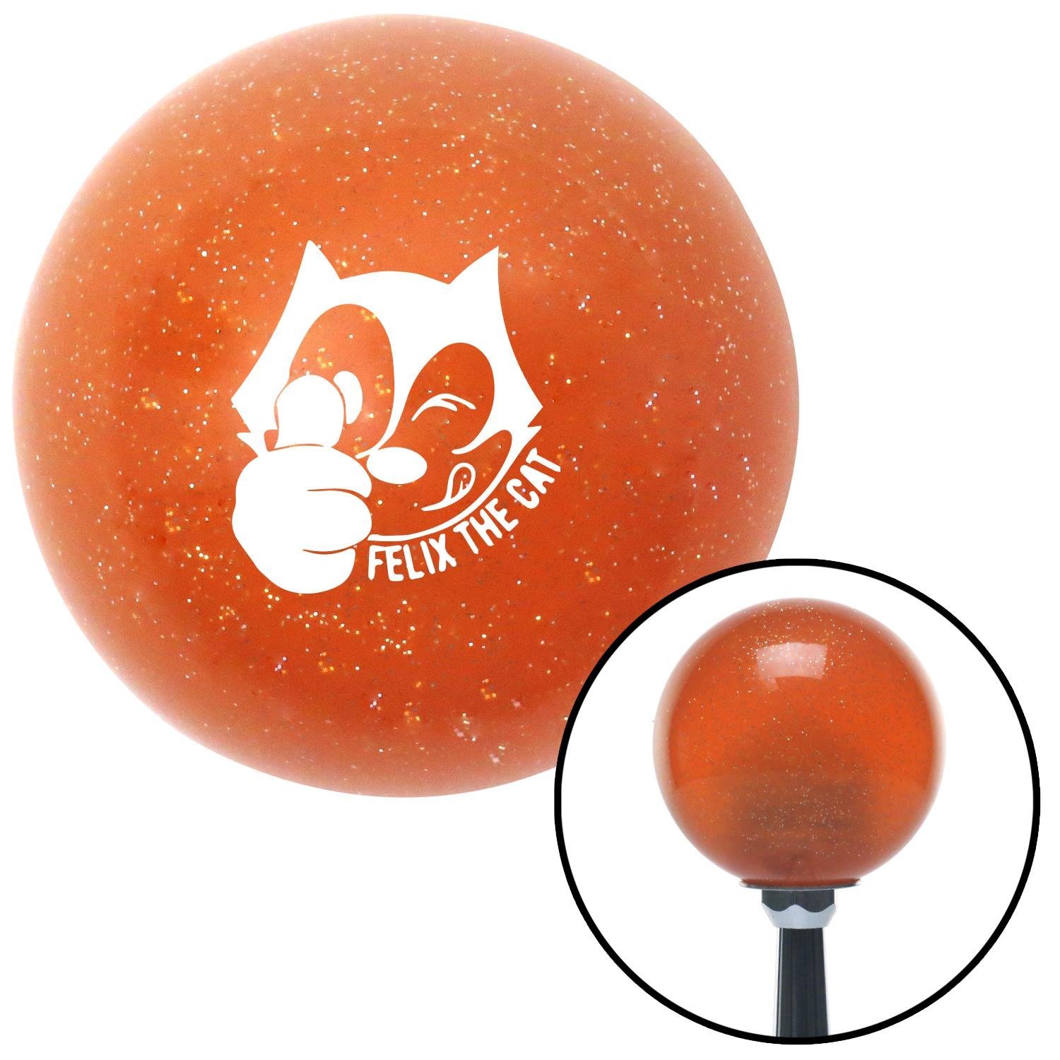 White Felix The Cat Thumbs Up American Shifter Orange Metal Flake Shift Knob With 16mm X 1 5 Insert Knobs Pinball Led Co Uk White Felix The Cat Thumbs Up American Shifter Orange Metal Flake Shift Knob With 16mm X 1 5 Insert Knobs Pinball Led Co Uk