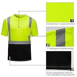 DPSAFETY High Visibility Shirts Quick Dry Safety T