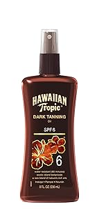 Hawaiian Tropic Dark Tanning Oil, Spray Pump, SPF 6 8 oz (packaging may vary)
