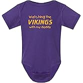 Watching the Vikings with my Daddy Baby Boy Bodysuit Outfit Romper Gift