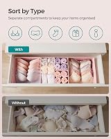 SONGMICS Drawer Organisers Set of 6 Foldable Fabric Storage Boxes Pink RDZ06PK view 3