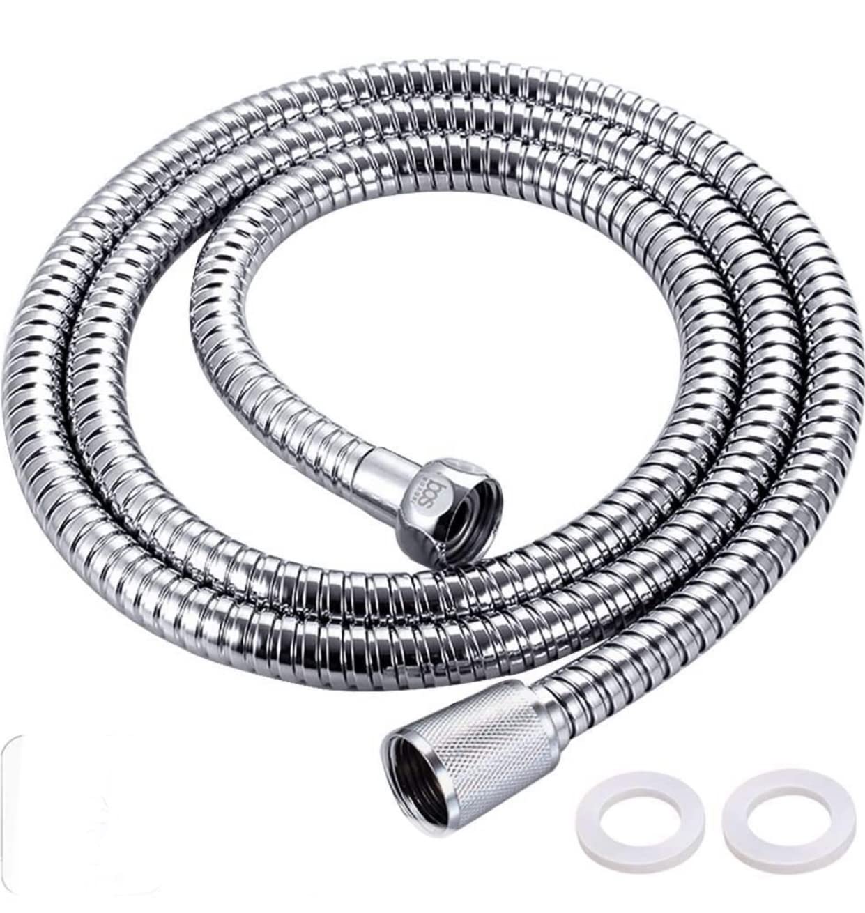 Flexible Shower Hose 1.5 m Stainless Steel Shower Hose Chrome Diameter 1.5 - 2 cm