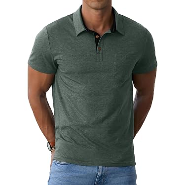 polo dress shirts amazon Orrstarry 5 Pack Polo Shirts for Men Dry Fit Short Sleeve Golf T-Shirt Moisture Wicking Collared Casual Work Tops Black/Gray/Coffee/Wine Red/Navy S/M at Amazon Men's Clothing store