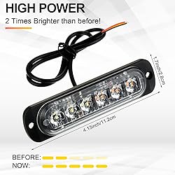 20 Pack LED Emergency Strobe Lights 6 LED Amber