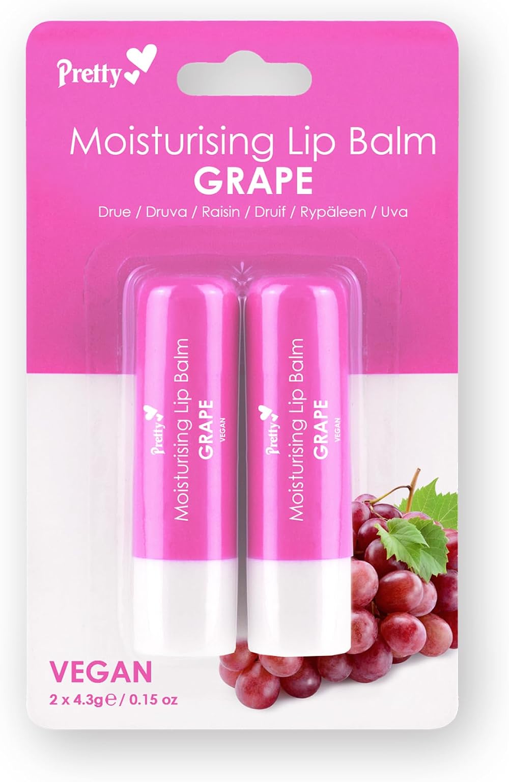 Pretty Grape Moisturising Lip Balm - Protects & Softens Lips