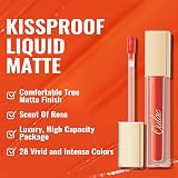 Oulac Matte Liquid Lipstick Coral Red M07 Vegan Non Transfer view 9