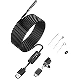 USB Endoscope Type C Borescope for OTG Android Phone, Windows PC, MacBook, 5.5 mm 0.21 Inch Inspection Snake Camera Waterproo