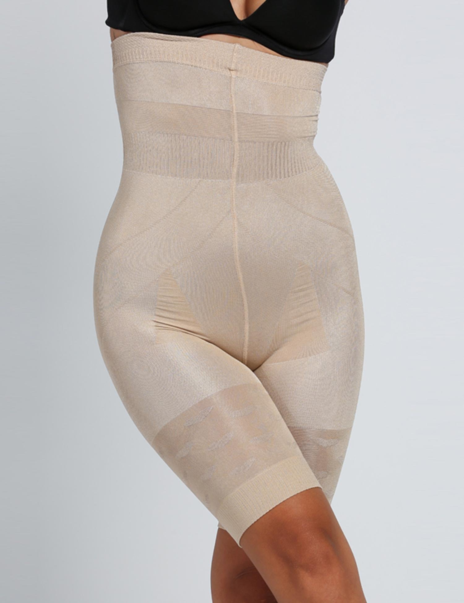 PEATAO Women Sexy High- Cuts Beauty Slimming Shapewear Fat Burning Slim Shape Bodysuit & Pants Thigh Slimmers Apricot