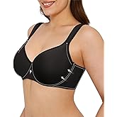 Popilush Minimizer Bras for Women Full Coverage Plus Size Unlined Underwire T Shirt Seamless Bra for Large Breasts