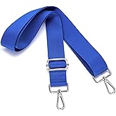 S&loyoe Purse Straps Replacement Crossbody Bag Strap Adjustable Wide Guitar Straps for Handbags 1.5inch (A Pure Blue Silver)