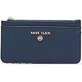 Anne Klein logo top zip pouch