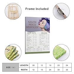 JBBGO Beauty Salon Price List Poster Hair Salon
