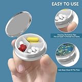 Hion Pill Box 3 Compartment Metal Case with Lid Mirror Portable Organizer view 3
