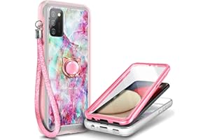 NGB Supremacy Galaxy A03S Case, Full Body Protection with [Built-in Screen Protector] Ring Holder/Wrist Strap, Slim Fit Shockproof Bumper Cover for Samsung Galaxy A03S (Fantasy)