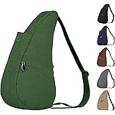 AmeriBag 17" Nylon Healthy Back Bag Ergonomic Crossbody Sling for Everyday Use, Travel & Walking Comfort