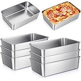 8pcs Bread Loaf Pans Set 8.5" × 5.7" Bread Pans Stainless Steel Loaf Toast Baking Pan Metal Bakeware Loafs Breads Pan for Baking Breads for Meatloaf Lasagna Cake Oven Dishwasher Safe