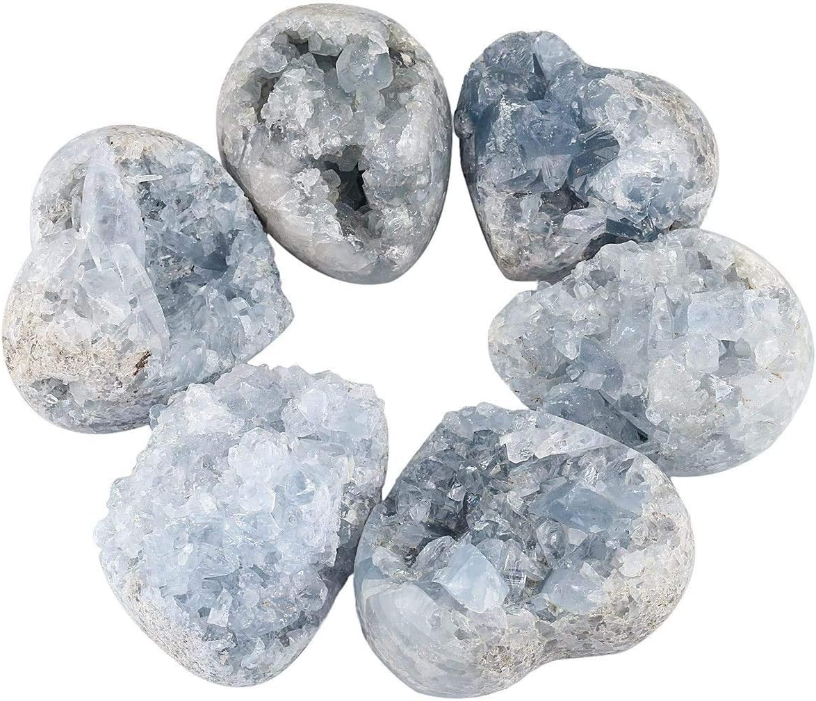 Namvo Natural Rough Raw Blue Crystal Bar Gemstone Cluster Specimen Mineral Healing Crystal Point Stone Reiki Chakra Home Decor Irregular Shaped - Image 5