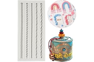 QDMOLDS Hemp Rope Fondant Molds Rope Cake Decorating Silicone Molds For Cake Border Decoration Cupcake Topper Chocolate Candy Sugar Craft Polymer Clay Gum Paste