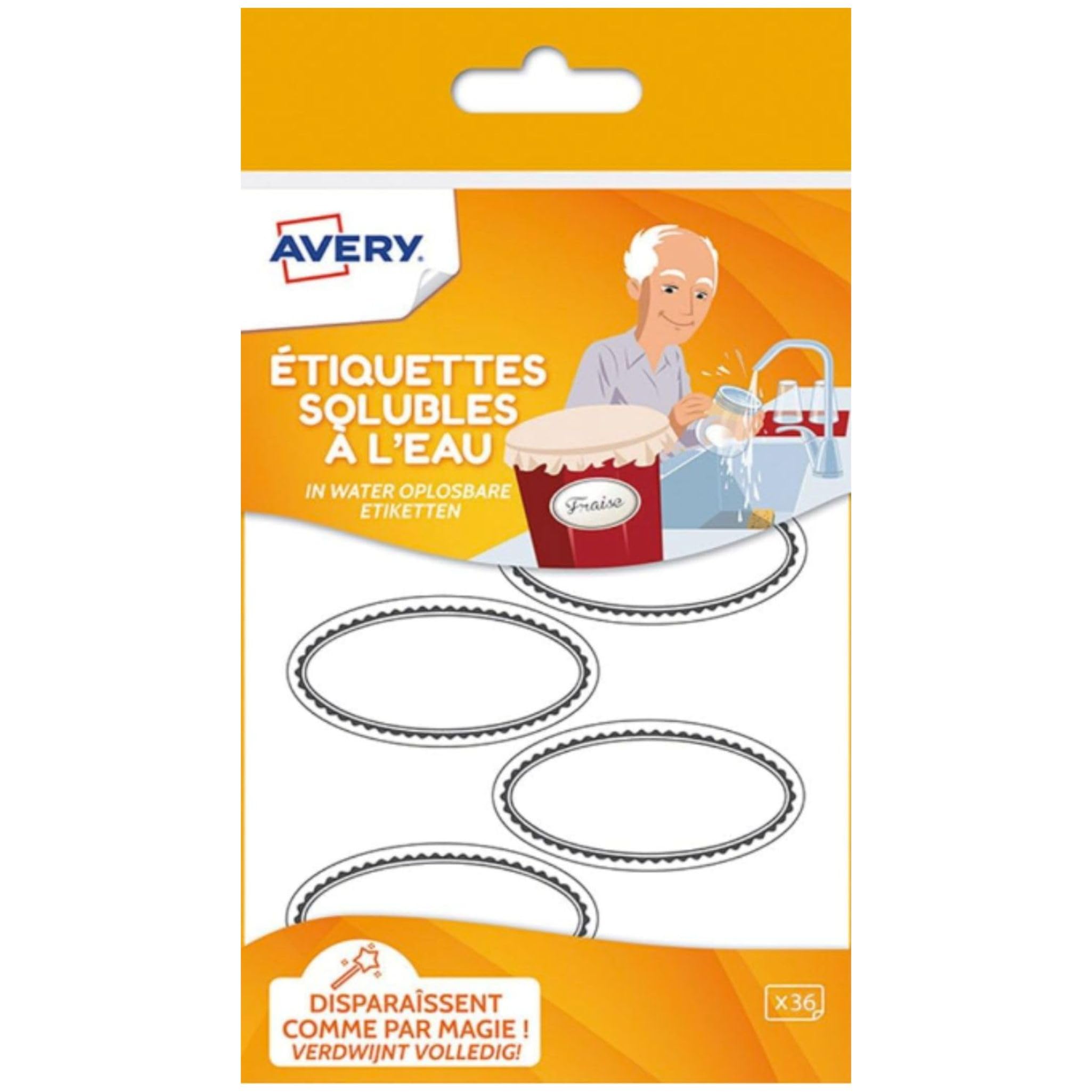 Avery SOLUB36 Soluble Labels for Jars Pack of 36