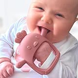 Infatot Teething Mitten Chicken Silicone Baby Glove Plum view 2