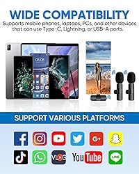 IUMAKEVP Wireless Lavalier Microphone for