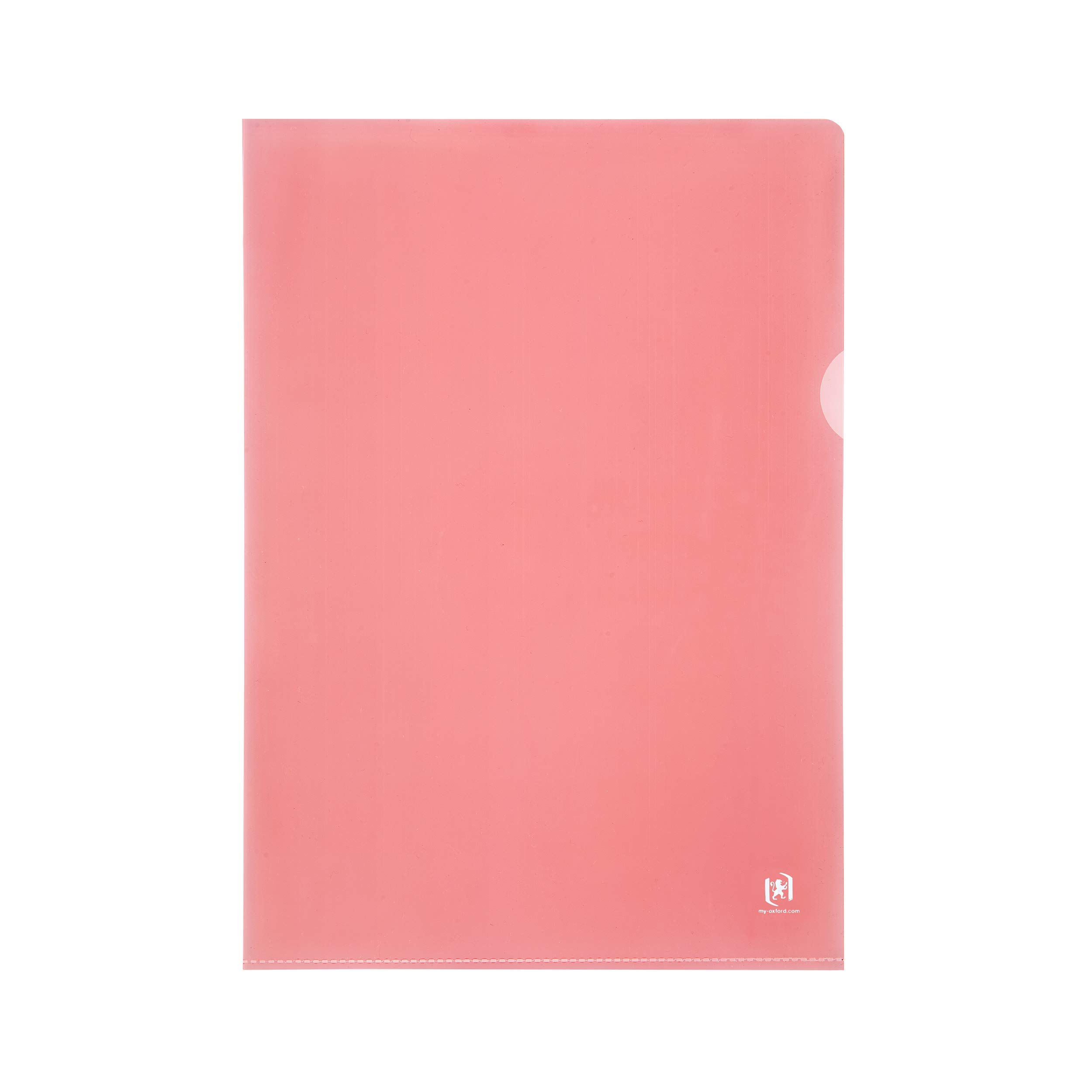 Elba 76442RO Flush Folder See-Through for DIN A4 PVC Strengthened Film 150 Micron Pack of 25 Red