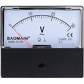 BAOMAIN DH-670 AC 0-30V Class 2.5 Analog Panel Volt Meter | AC 0-30V panel voltmeter for easy voltage testing. Class 2.5 accuracy with clear scale.