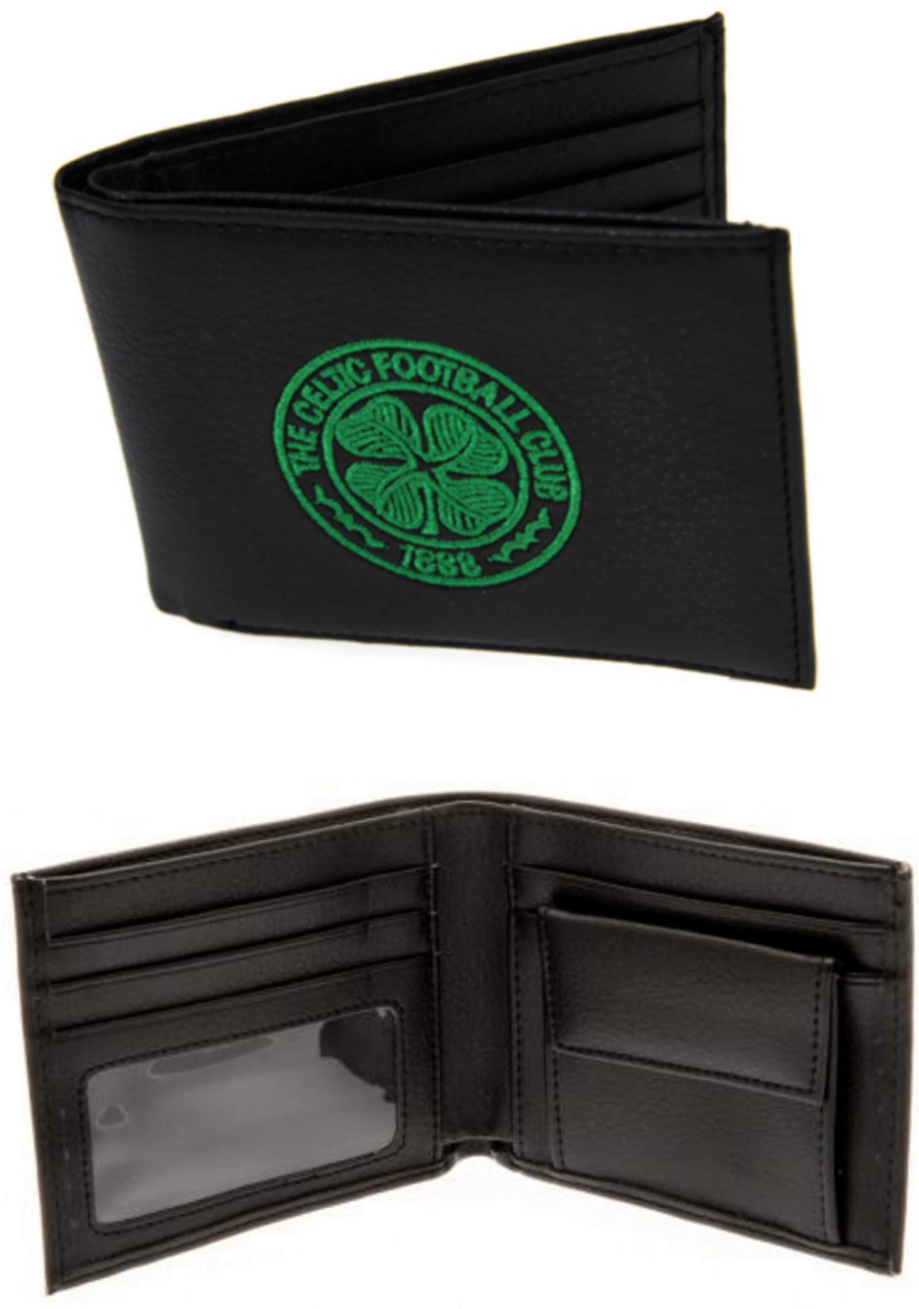 New Official Football Club Embroidered Leather Wallets (Celtic FC Crest)