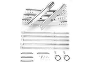 AOREWTGGH 463347519 Burner Replacement Kits, Grill Burner Parts for Charbroil Performance 5 Burner Grill 463347518, 463243518, 463275517, 463275717,463243519, 463373019.463373319, Heat Tent Plate Shield,Igniter