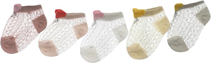 Amazon Co Jp Eozy ベビーソックス 5足セット 子供用 メッシュ 通気 夏向き ソックス 靴下 女の子 男の子 キッズ 靴下 フォーマルソックス ショート丈 ルーム用 結婚式 プリンセス 可愛い くるぶし 服 ファッション小物