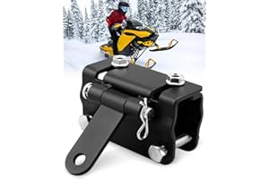JUQAFY Upgraded Snowmobile Bumper Hitch Bumper Tow Hitch Fits for Ski Doo/Polaris/REV/Arctic Cat/Yamaha, Tongue Type Snowmobile Accessories