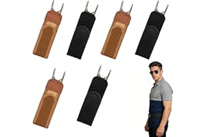 Kinphlox 6-Pack Buckleless Belt for Men, No Buckle Elastic Belt Loop, Tactical Stretch Waistband with Metal Hook, Adjustable 